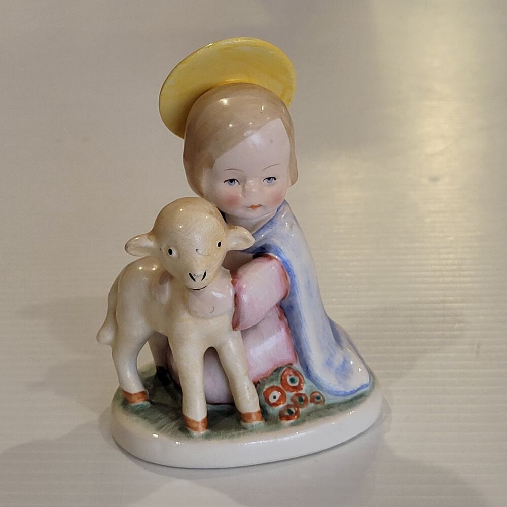 Vintage Goebel Holy Child with Lamb 4 1/2" Tall Made in Germany